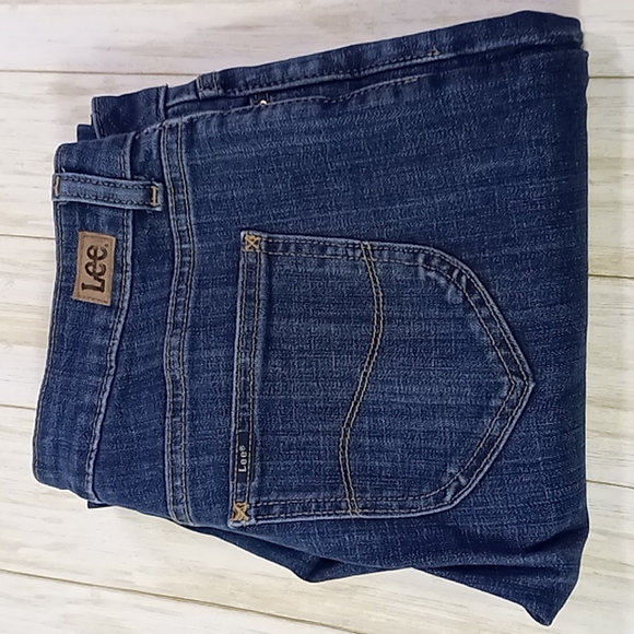 Lee Regular Straight Leg Mid-Rise Blue Jeans Size 12 Medium - Picture 9 of 16